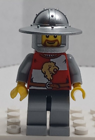 Lego Lion Knight Minifigure Broad Brim Helmet Brow Beard Rounded Castle cas445
