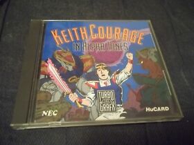 Complete - 1989 Turbo GrafX Keith Courage Alpha Zones Game, Sleeve, Manual, Case