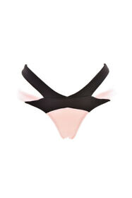 AGENT PROVOCATEUR Womens Bikini Bottoms Mazzy Pink Black Size M
