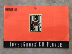 Turbografx CD Player ( Turbografx 16 ) Instructions Booklet ,Manual Only