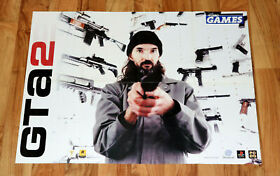 Grand Theft Auto 2 GTA very rare Poster 75x56cm Playstation Dreamcast Rockstar