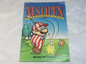 Folleto manual de instrucciones original NES OPEN torneo golf Nintendo solamente