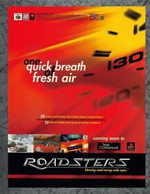 Roadsters Coming Soon to Dreamcast PS1 N64 Racing 2000 Vintage Print Ad Art 