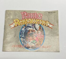 Original De Colección 1992 Panic Restaurant Nintendo Entertainment System NES Manual Solo
