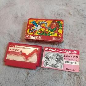 Fc Donkey Kong 3 Box Instruction Nintendo Famicom