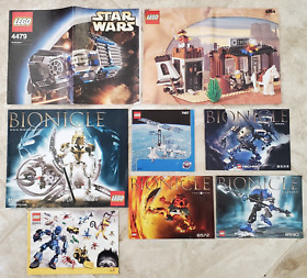 LOT OF 8 LEGO & LEGO BIONICLE MANUAL BOOKLETS  - BOOKLETS ONLY! Takanuva 8596