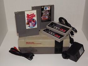 Original Nintendo NES System Console, hook ups, New 72 PIN, 2 Baseball Games