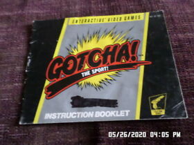 Gotcha! The Sport (NES Nintendo) Instruction Manual Only.. NO GAME