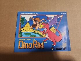 Adventures of Dino Riki Nintendo NES Manual Only ~ Instruction Booklet