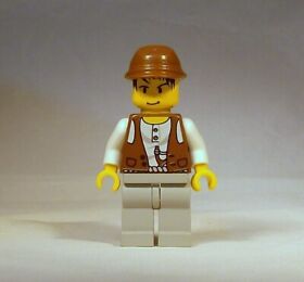 LEGO Adventurers Mike Minifigure 5912 5921 5975 5987 Dino Island Brown Kepi Cap