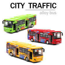 Children's toy city tour bus alloy car model