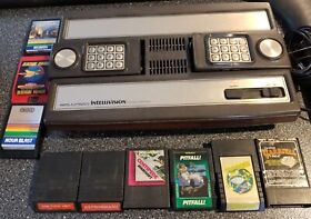 Mattel Intellivision Console Bundle With Great Games TESTED WORKING RESTORED!