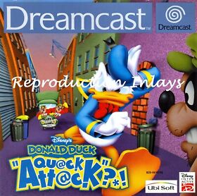 Donald Duck Quack Attack Dreamcast Front Inlay Only (High Quality)
