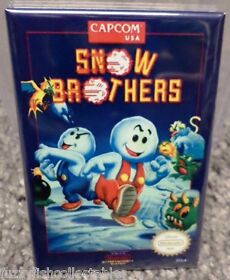 Snow Brothers Nintendo NES Vintage Game Box  2"x3" Fridge Locker MAGNET