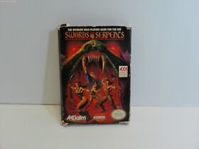 Swords & Serpents (NES) Game Cartridge, Box, Sleeve, Manual Tested