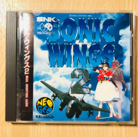 SONIC WINGS 2 Neo Geo CD Real Shooting Game With Instructions game from Japan