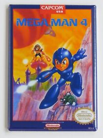 Mega Man 4 FRIDGE MAGNET video game box nes