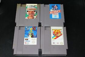 Lote de 4 juegos de hockey sobre hielo 720 Spy VS Spy John Elway's Quarterback Club Spy 720 Nintendo NES