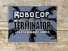 Vtg Robocop v Terminator Video Game Promotional Foil Sticker 4x3 Virgin Sega NES