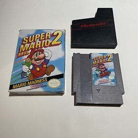Super Mario Bros. 2 Nintendo Nes - In Box! - Authentic - Tested & Working!