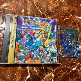 Rockman X3 Sega Saturn with Card CAPCOM Japan JP w/manual free shipping Fedex