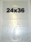 20 Large Plastic Bags 24''x 36'' Clear 2 Mil Jumbo Size Merchandise Bags 24x36