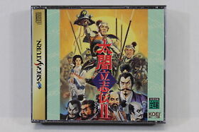 Taiko Risshiden II 2 Taikou W/ Spine Map Sega Saturn SS Japan Import US Seller