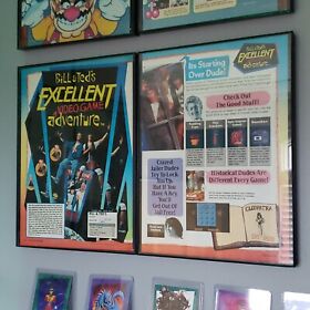 FRAMED Retro 1990 Bill and Ted's excellent adventure NES Video Game Wall Art