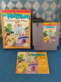 The Flintstones The rescue of Dino & Hoppy Nintendo NES USA NTSC CIB TAITO