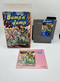 Bump 'n' Jump Nintendo And NES Complete CIB W/ Game Box Manual