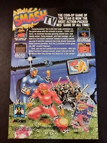 SMASH TV Acclaim NES Video Game Promo Art ~ Vintage Comic Page PRINT AD 1991