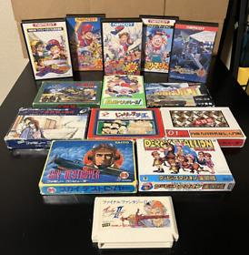 Lot of 14 Famicom Games US Seller - Sky Destroyer, Final Fantasy, Derby Stallion
