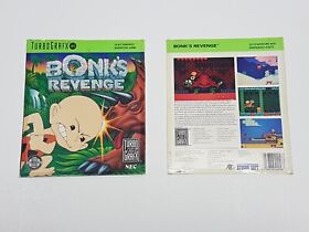 Bonk's Revenge Authentic Original TurboGrafx-16 Box Rental Cut DAMAGED
