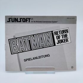 Nintendo Entertainment System NES Batman Return of the Joker Spielanleitung Heft