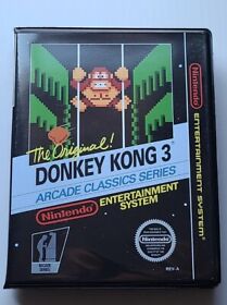 Original Donkey Kong 3 Arcade Classics Series CASE ONLY Nintendo NES 8 bit Box