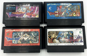 Dragon Quest I II III IV set Nintendo Famicom NES Japan Enix cartridge 1 2 3 4