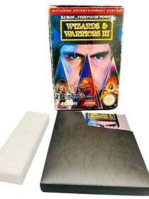 Wizards & Warriors III 3 + Box - NO MANUAL  - Nintendo NES - Tested & Working