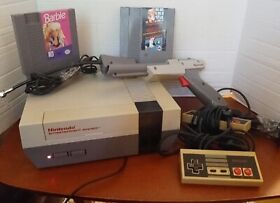 Nintendo NES Control Deck Home Console - Gray W/ Super Mario Duck Hunt & Barbie 