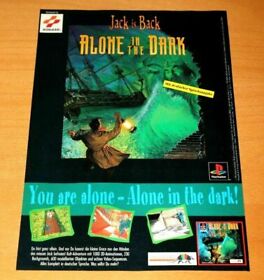 1996 Alone in the Dark One-Eyed Jack's Revenge is back PS1 Sega Saturn Ad Poster