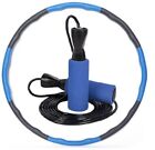 2er Set aus Hula Hoop Reifen für Erwachsene + Fitness Springseil Springseil Blau