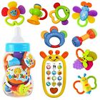 Baby Rattle Teether Set with Phone Toy, Newborn Baby Toys 3 6 9 12 Months wit...