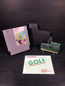 Bandai Golf: Challenge Pebble Beach With Manual  (Nintendo NES, 1989) Authentic