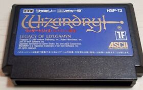 WIZARDRY 2 Legacy of Llylgamyn Nintendo Famicom Cartridge Only NTSC-J ASCII