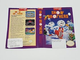 Snow Brothers Nintendo NES Rental Cut Box ONLY *DAMAGED Blockbuster