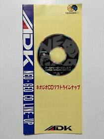 ADK Neo Geo CD Soft Line-up Catalog Japan (Ninja Commando Magician Lord Raguy)