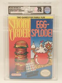 Short Order Eggsplode (Nintendo NES) New, Factory Sealed - VGA Graded 75 EX+/NM