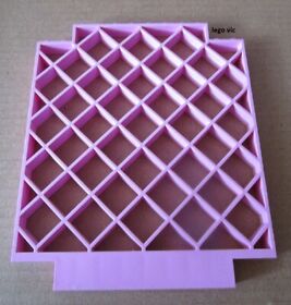 LEGO 6165 Belville Wall Latex Pink Wall Grid Wall Pink 12x1x12 by 7586 MOC