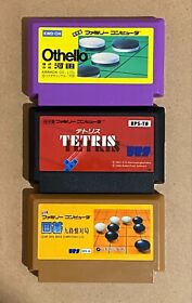Tetris, Igo, Othello (BPS/Kawada) lot of 3 - Famicom