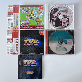 SEGA Dreamcast Fighting Vipers 2 & JoJo's Bizarre Adventure Set w/ Spine DC JP