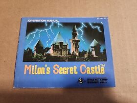 Milon's Secret Castle Milon Milons Nintendo NES Instruction Manual Only